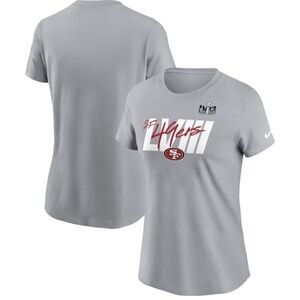 San Francisco 49ers Super Bowl LVIII Women's Nike Gray T-Shirt / MEDIUM / NEW